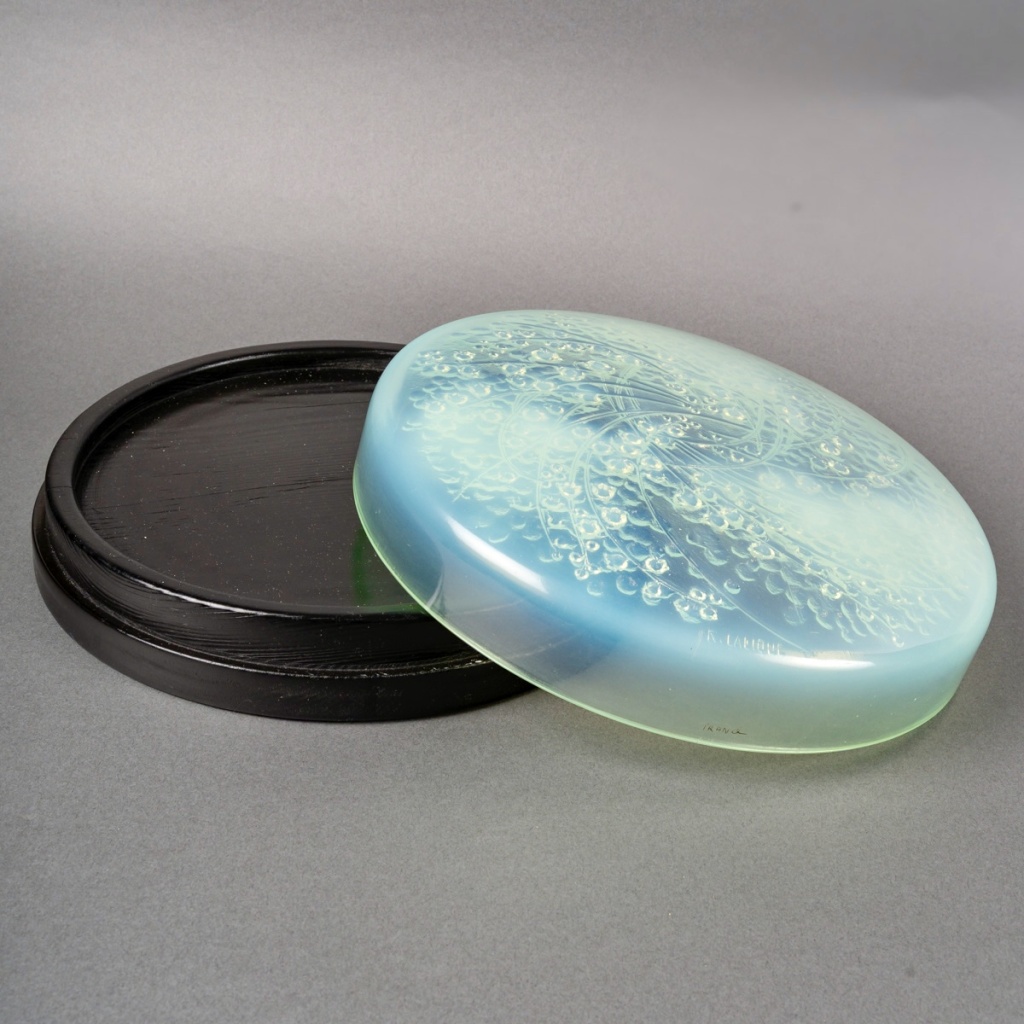 1921 René Lalique – Boîte Muguet Verre Peppermint Vert Opalescent 5