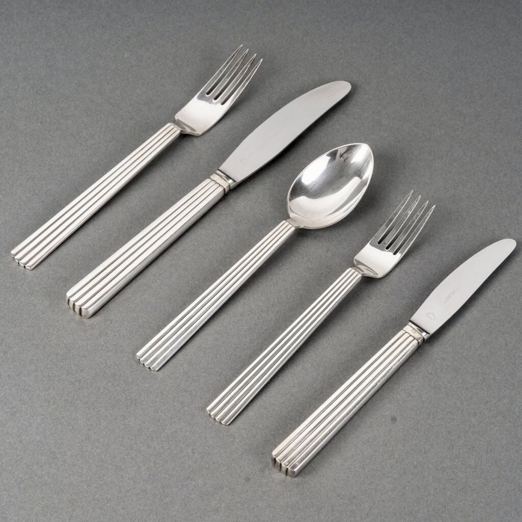 Georg Jensen – Ménagère Bernadotte Argent Massif – 40 pièces 4