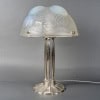 1921 René Lalique – Lampe Dahlias Verre Opalescent Et Bronze Nickelé 11