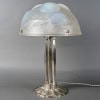 1921 René Lalique – Lampe Dahlias Verre Opalescent Et Bronze Nickelé 13