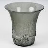 1930 René Lalique – Vase Chevaux Verre Gris Patiné Blanc 10