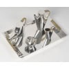 CHRISTOFLE – SABATTINI – Set Thé/Café Moderniste sur son plateau Argent Massif Circa 1957/1968 30