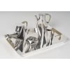 CHRISTOFLE – SABATTINI – Set Thé/Café Moderniste sur son plateau Argent Massif Circa 1957/1968 24