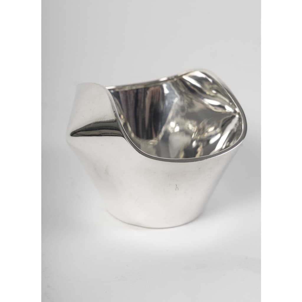 CHRISTOFLE – SABATTINI – Set Thé/Café Moderniste sur son plateau Argent Massif Circa 1957/1968 19