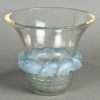 1930 René Lalique – Vase Piriac Verre Opalescent Patiné Bleu 8