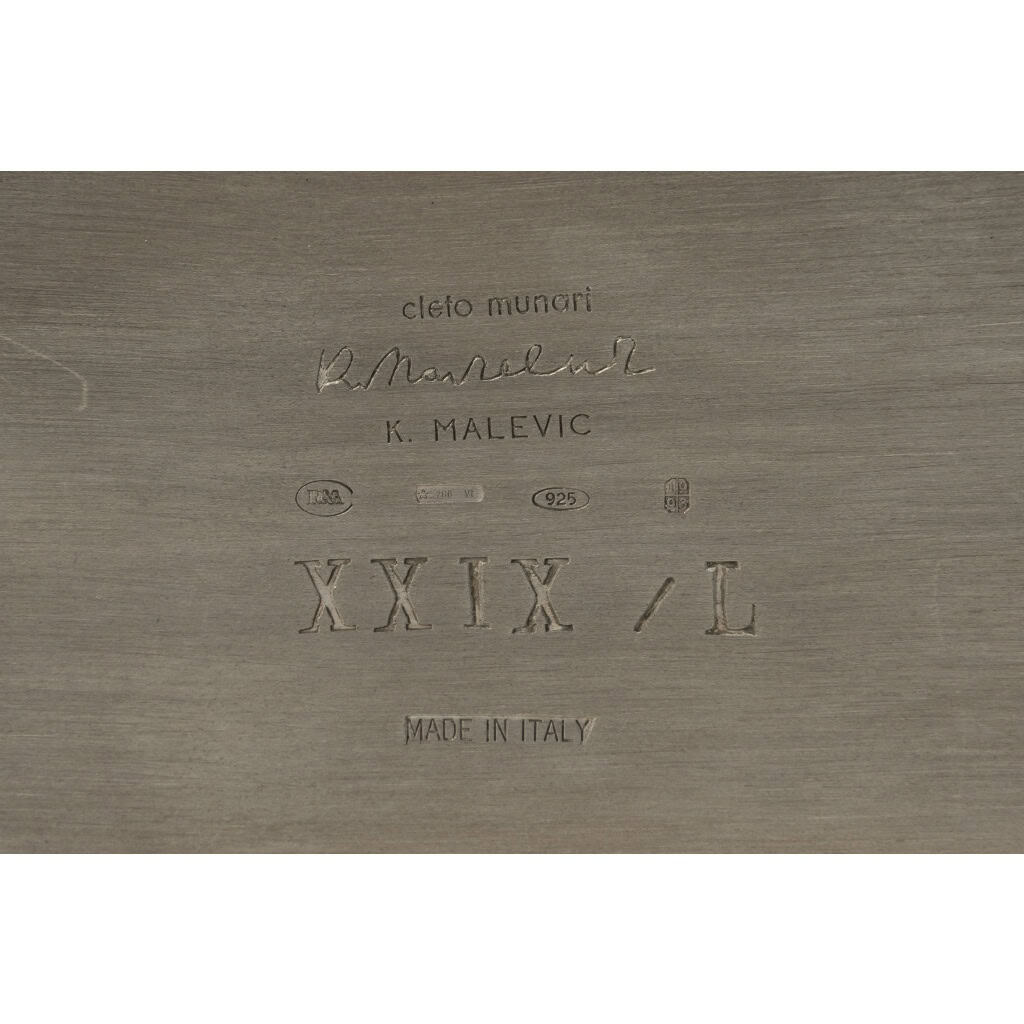 CLETO MUNARI « R&A » Verseuse en argent massif Italie 1993 4