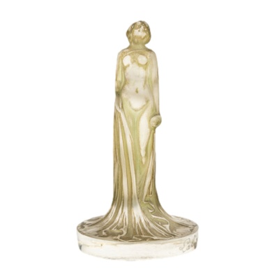 1912, René LALIQUE Cachet « statuette drapée « 