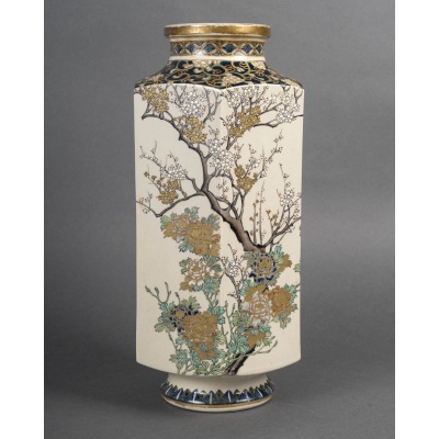 Important vase japonais en Satsuma. Epoque Meiji 3