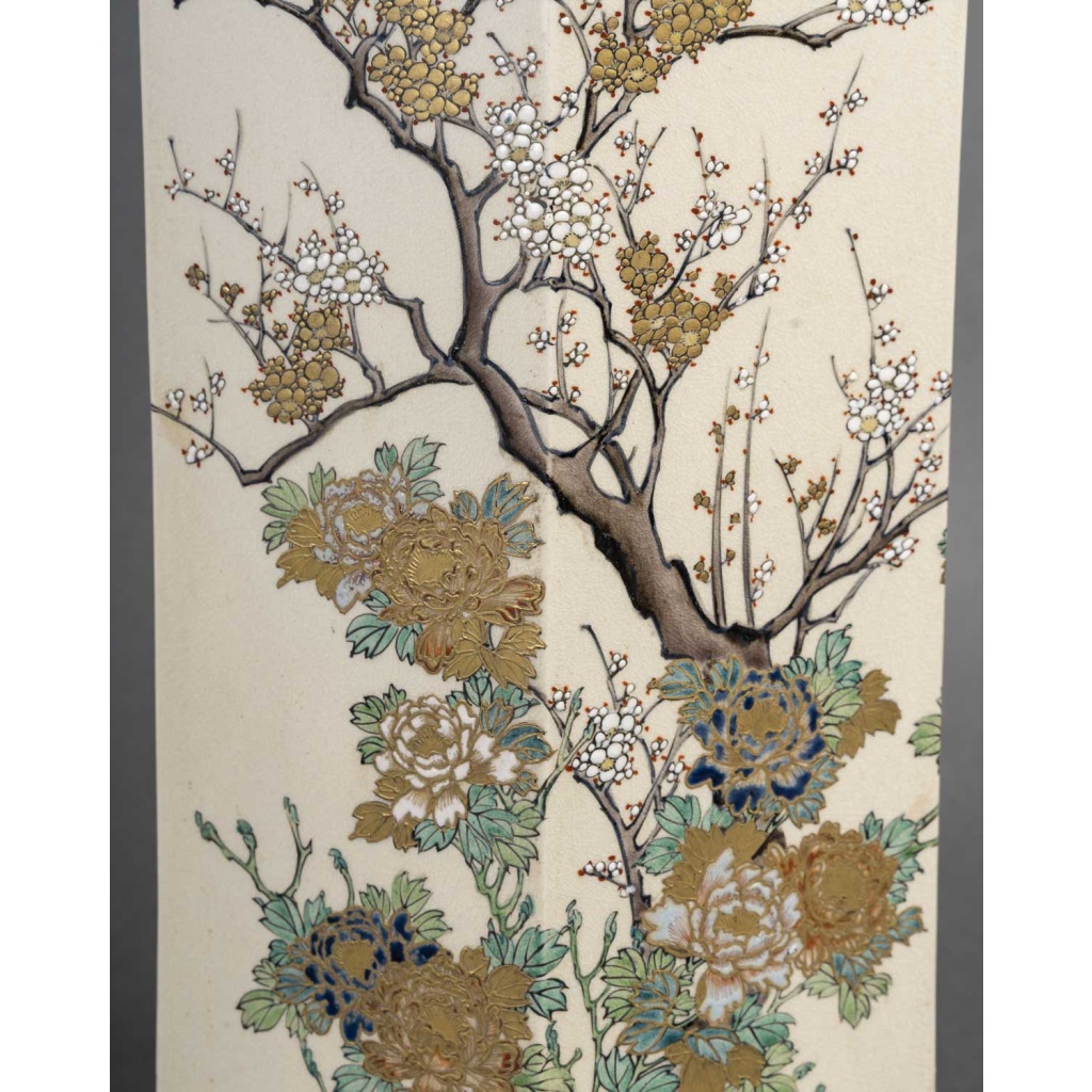 Important vase japonais en Satsuma. Epoque Meiji 4