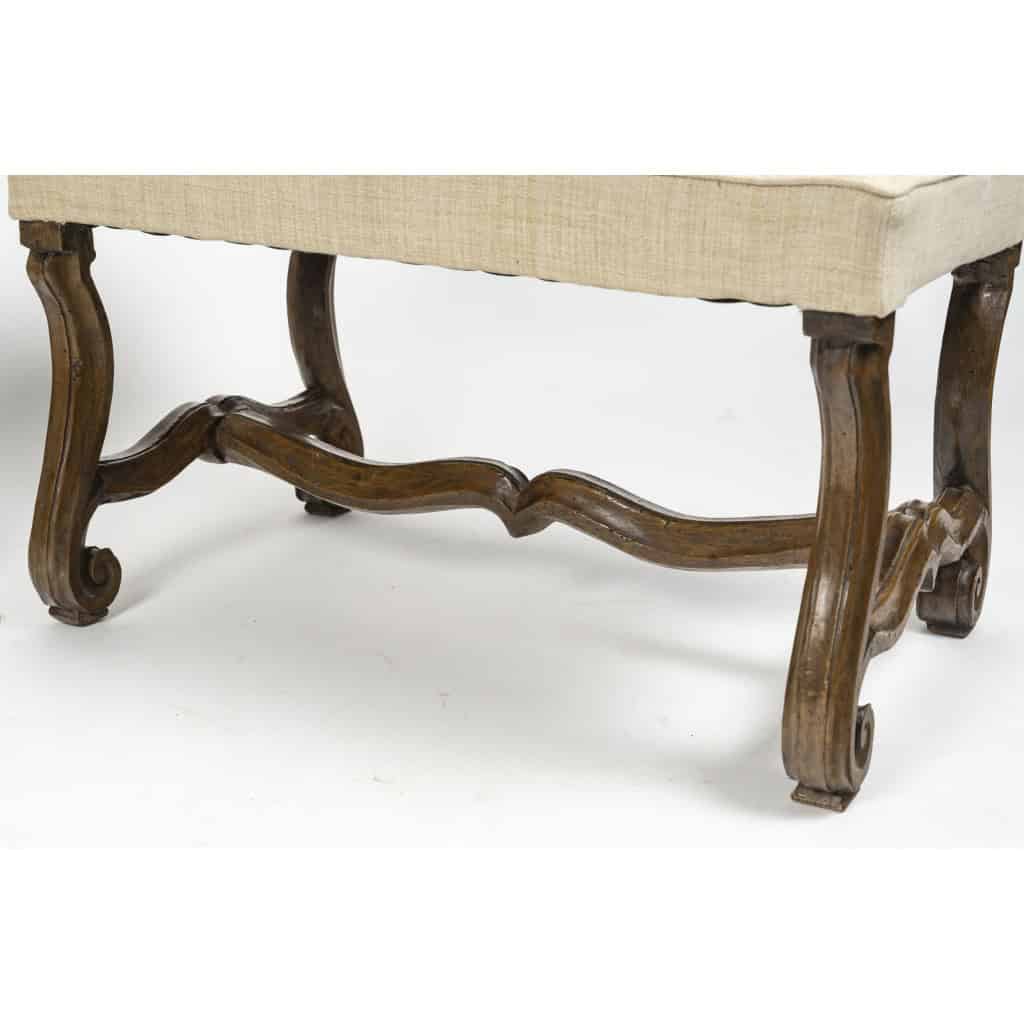 Paire de Tabourets en noyer Louis XIII du 18ème siècle 6