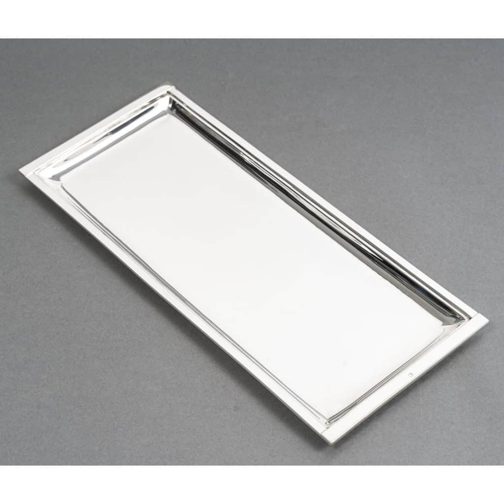 SAVARY – Plat rectangulaire en argent ART DECO vers 1930 4