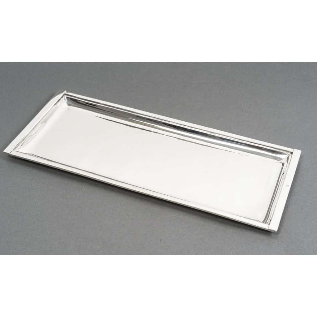 SAVARY – Plat rectangulaire en argent ART DECO vers 1930 6