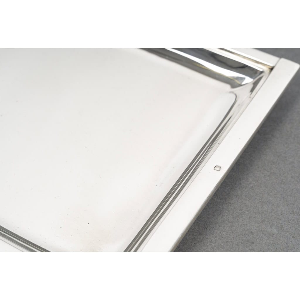 SAVARY – Plat rectangulaire en argent ART DECO vers 1930 8