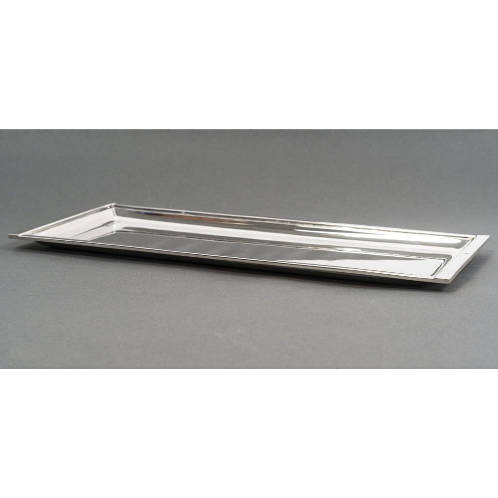 SAVARY – Plat rectangulaire en argent ART DECO vers 1930 3