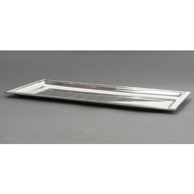 SAVARY – Plat rectangulaire en argent ART DECO vers 1930 3