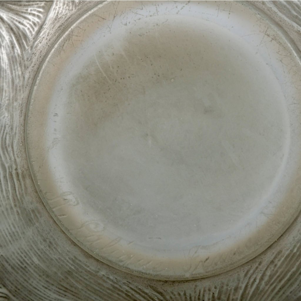 1924 René Lalique – Vase Formose Verre Opalescent Patiné Gris 8