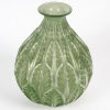 1927 René Lalique – Vase Malesherbes Verre Blanc Patiné Vert 9