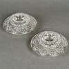 1934 René Lalique – Paire De Bougeoirs Art Déco Saint Gall Verre 12