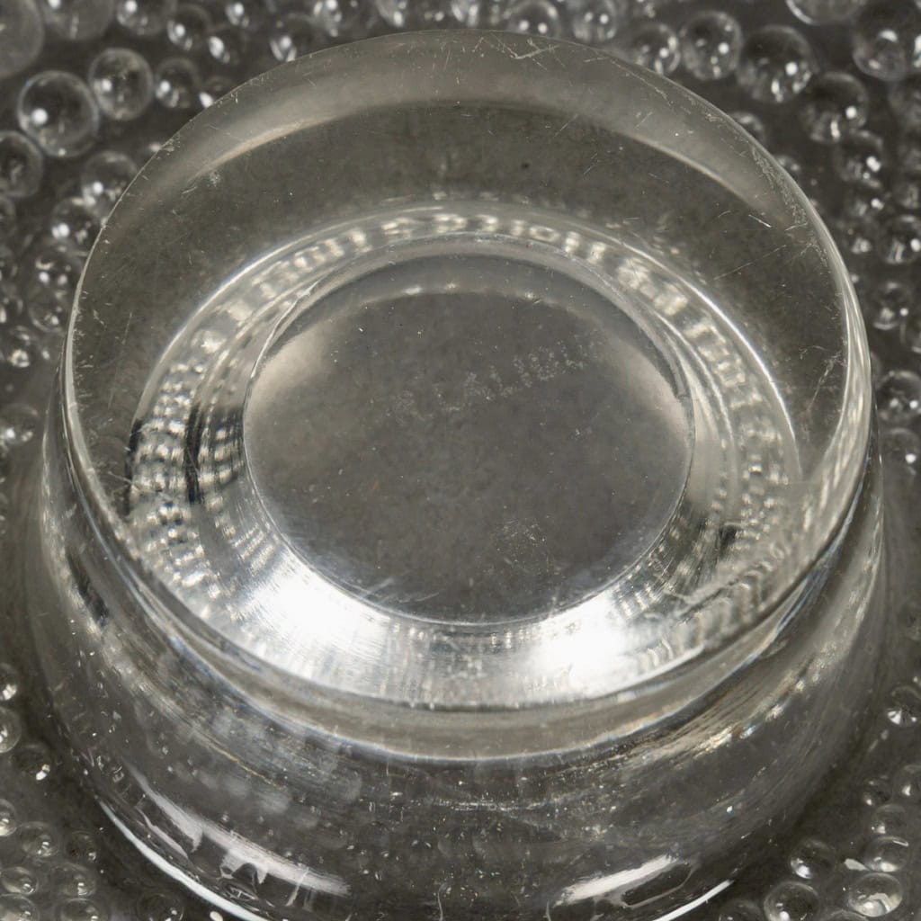 1934 René Lalique – Paire De Bougeoirs Art Déco Saint Gall Verre 8
