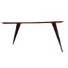 Bureau Boomerang de style design en bois fruitier reposant sur trois pieds en métal. 16