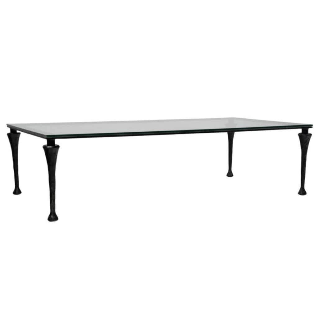 1960 Grande table basse en fer forgé par Maison Roche 3