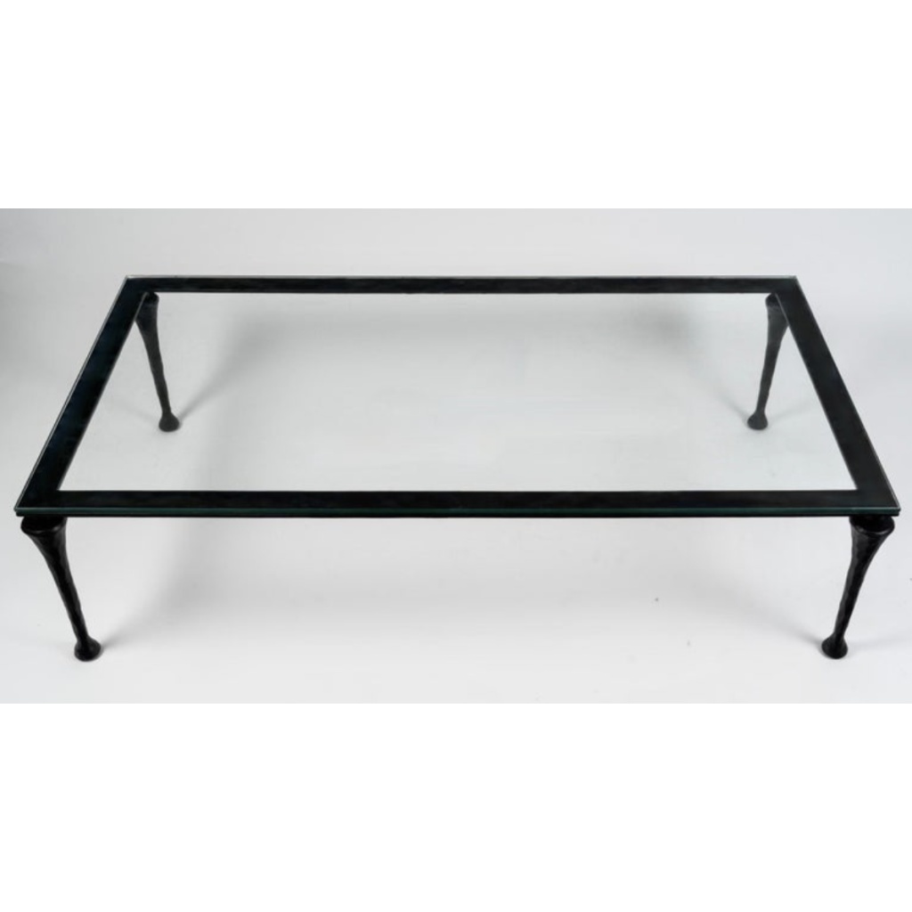 1960 Grande table basse en fer forgé par Maison Roche 6