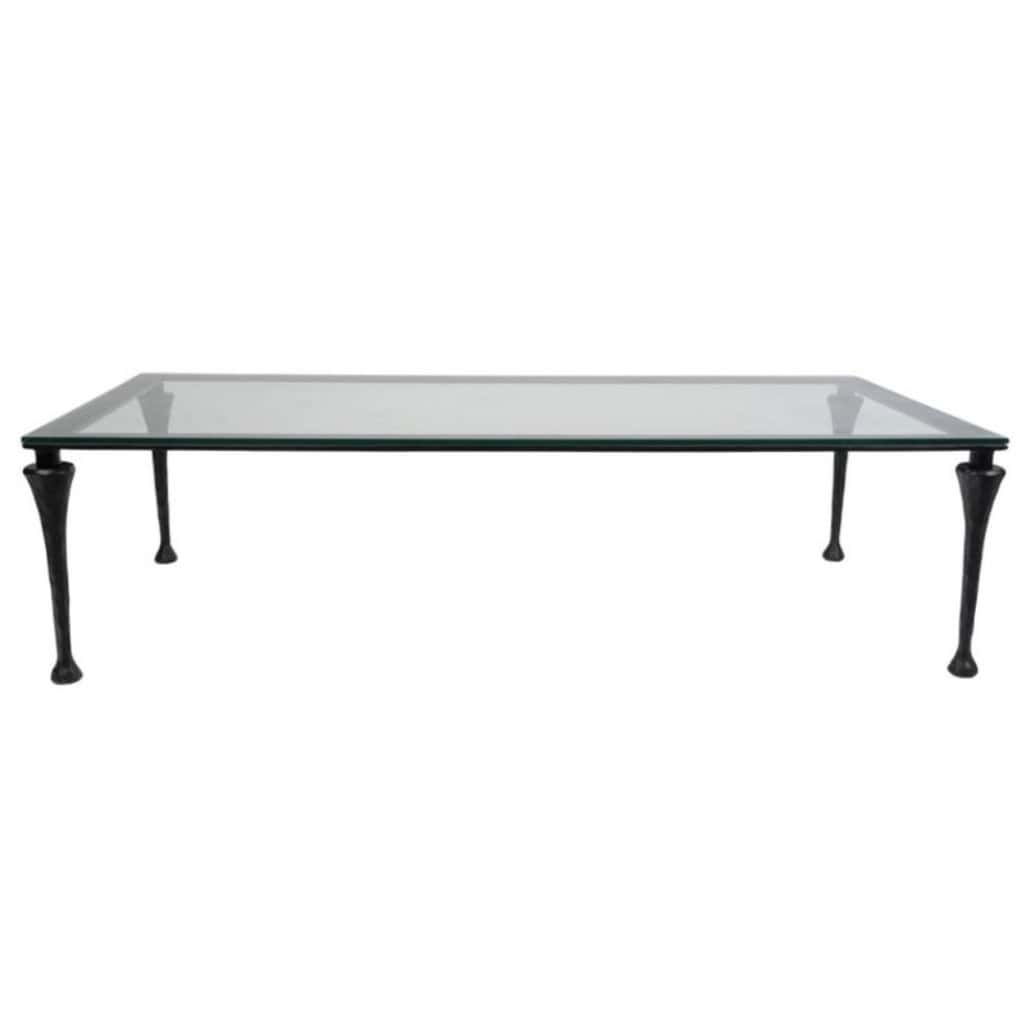 1960 Grande table basse en fer forgé par Maison Roche 4