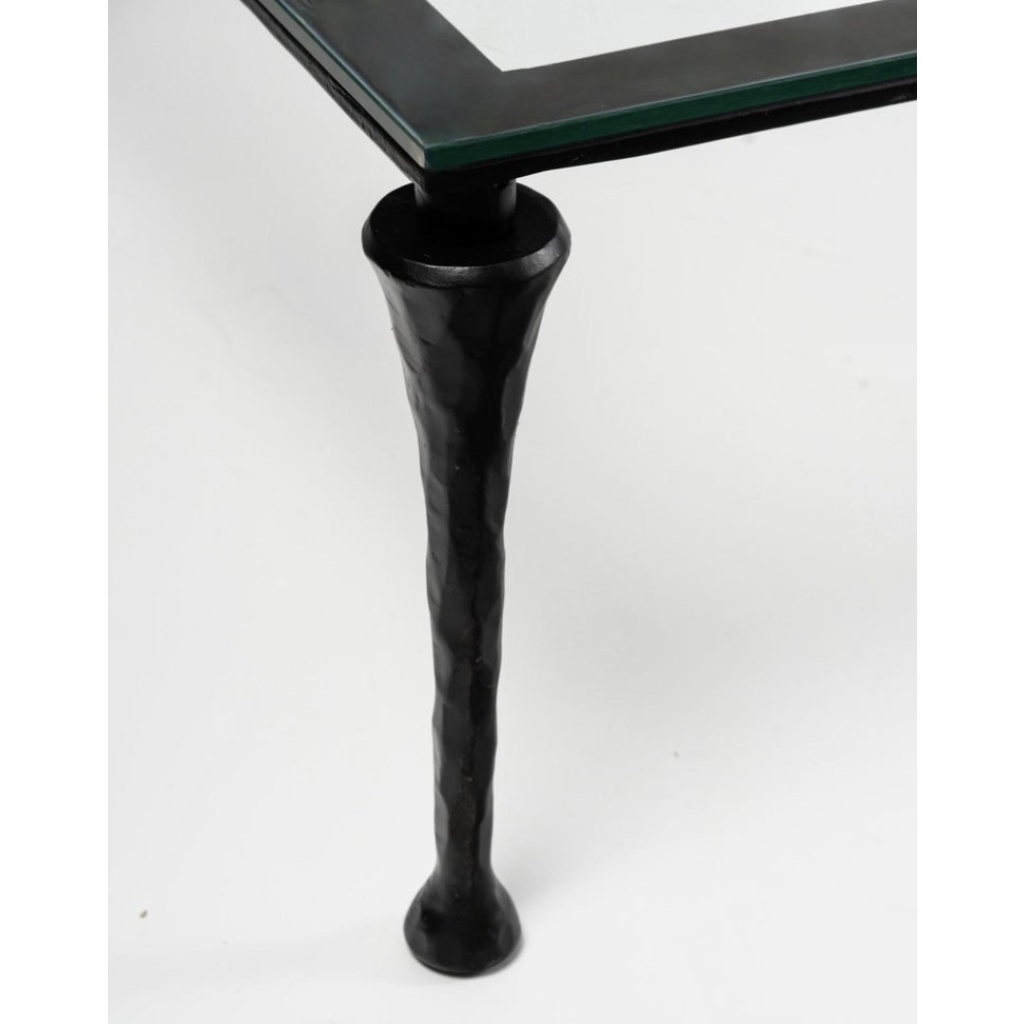 1960 Grande table basse en fer forgé par Maison Roche 8