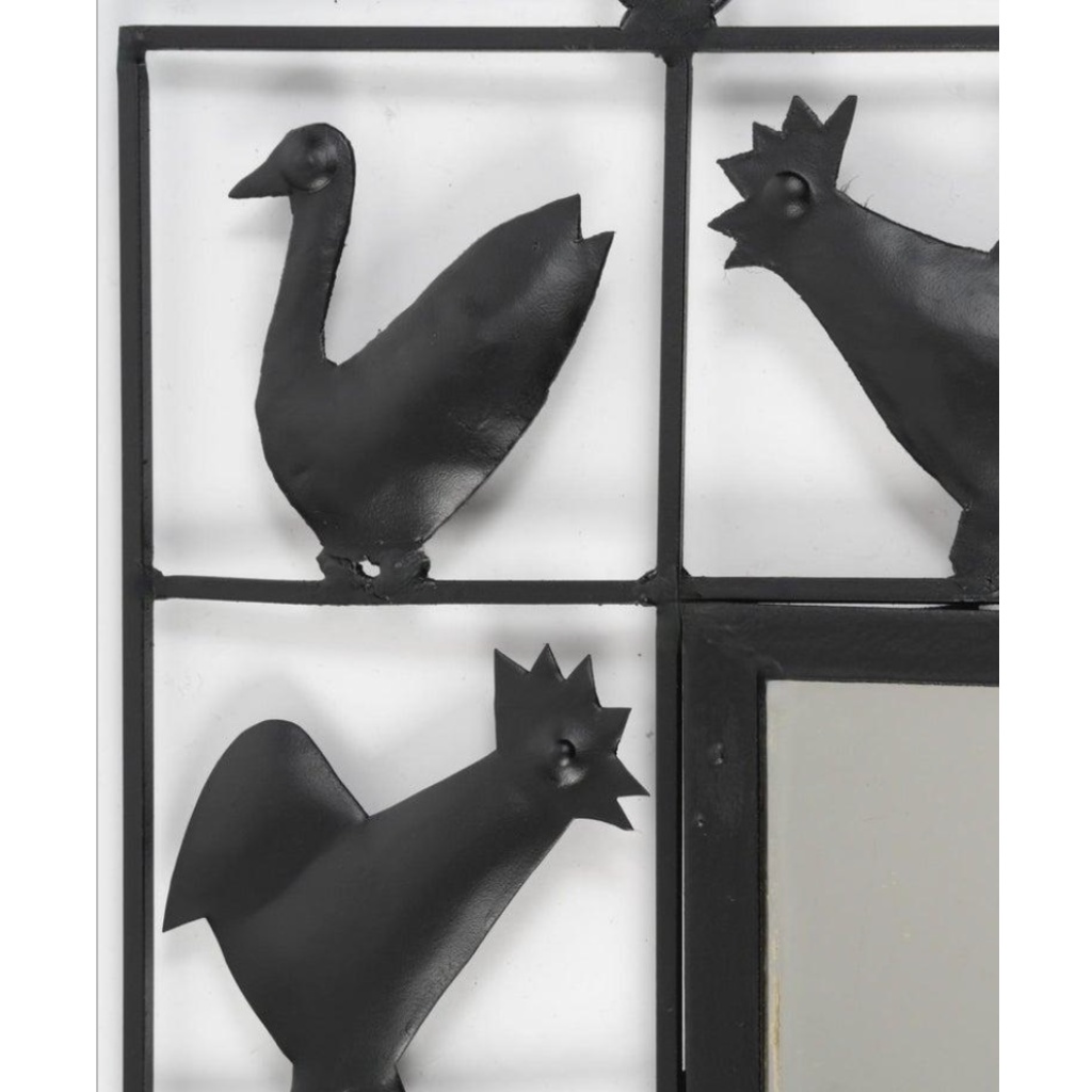 1950, Paire de miroirs en fer forgé, Atelier Marolles & Jean Touret 4