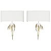1970 Paire d’appliques murales en bronze et laiton par Maison Charles 9