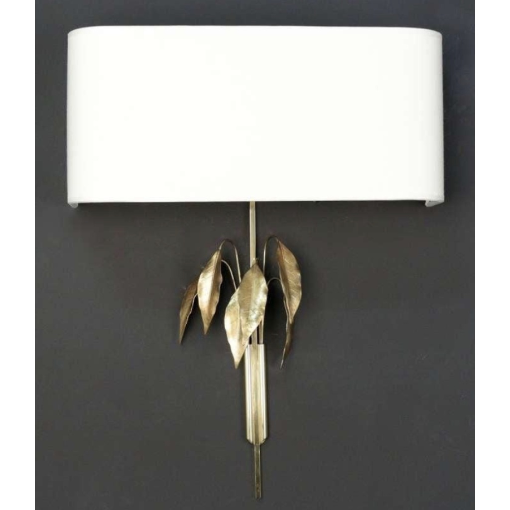 1970 Paire d’appliques murales en bronze et laiton par Maison Charles 7