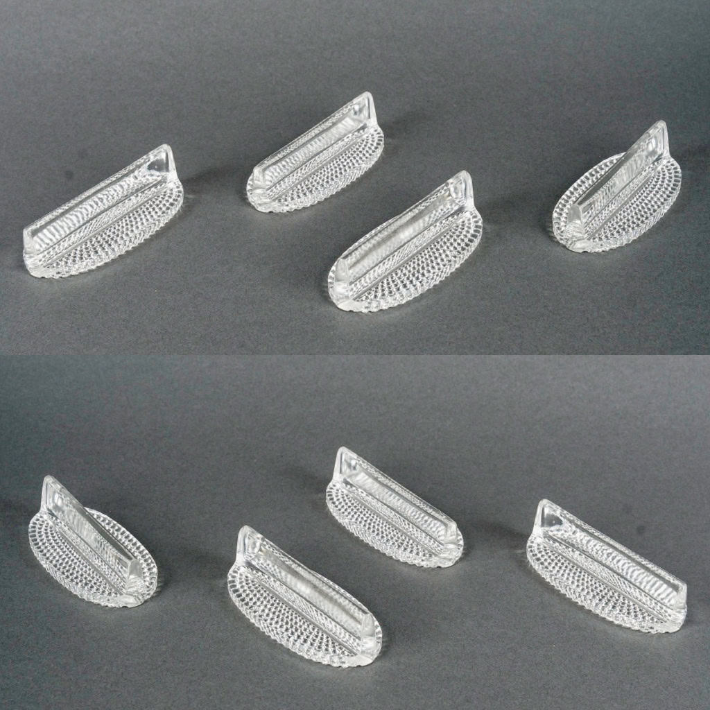 1932 René Lalique – Suite de 8 Porte Couteaux Nippon Verre Blanc 3