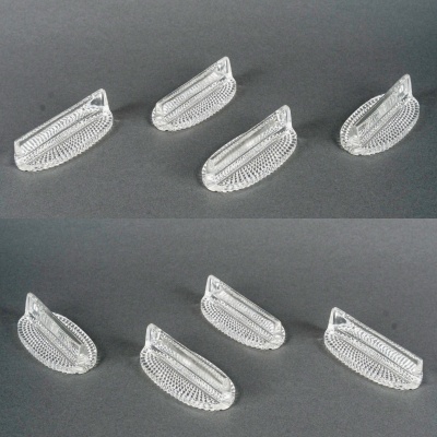 1932 René Lalique – Suite de 8 Porte Couteaux Nippon Verre Blanc