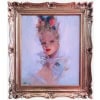 DOMERGUE Jean Gabriel Peinture XXè Jeune Femme au foulard Huile Sur Isorel Signée Figure dans les Archives Willer 11