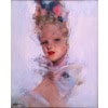 DOMERGUE Jean Gabriel Peinture XXè Jeune Femme au foulard Huile Sur Isorel Signée Figure dans les Archives Willer 17