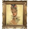 DOMERGUE Jean Gabriel Peinture XXè Jeune Femme au foulard Huile Sur Isorel Signée Archives Noé Willer 11