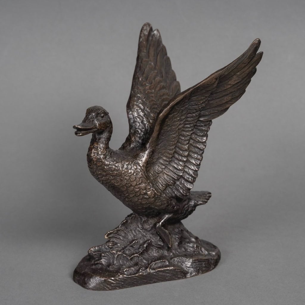 Sculpture – L’ Envol Du Canard , Irénée Félix René Rochard (1906-1984) – Bronze 5