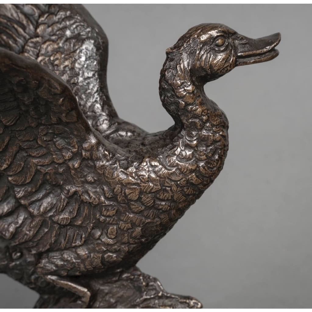 Sculpture – L’ Envol Du Canard , Irénée Félix René Rochard (1906-1984) – Bronze 9