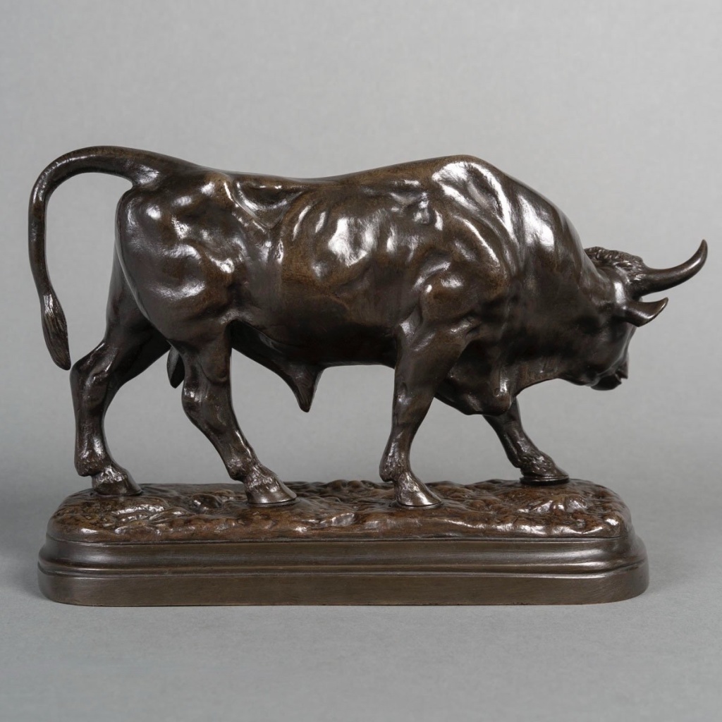 Sculpture – Taureau Debout , Louis Vidal (1831-1892) – Bronze 7