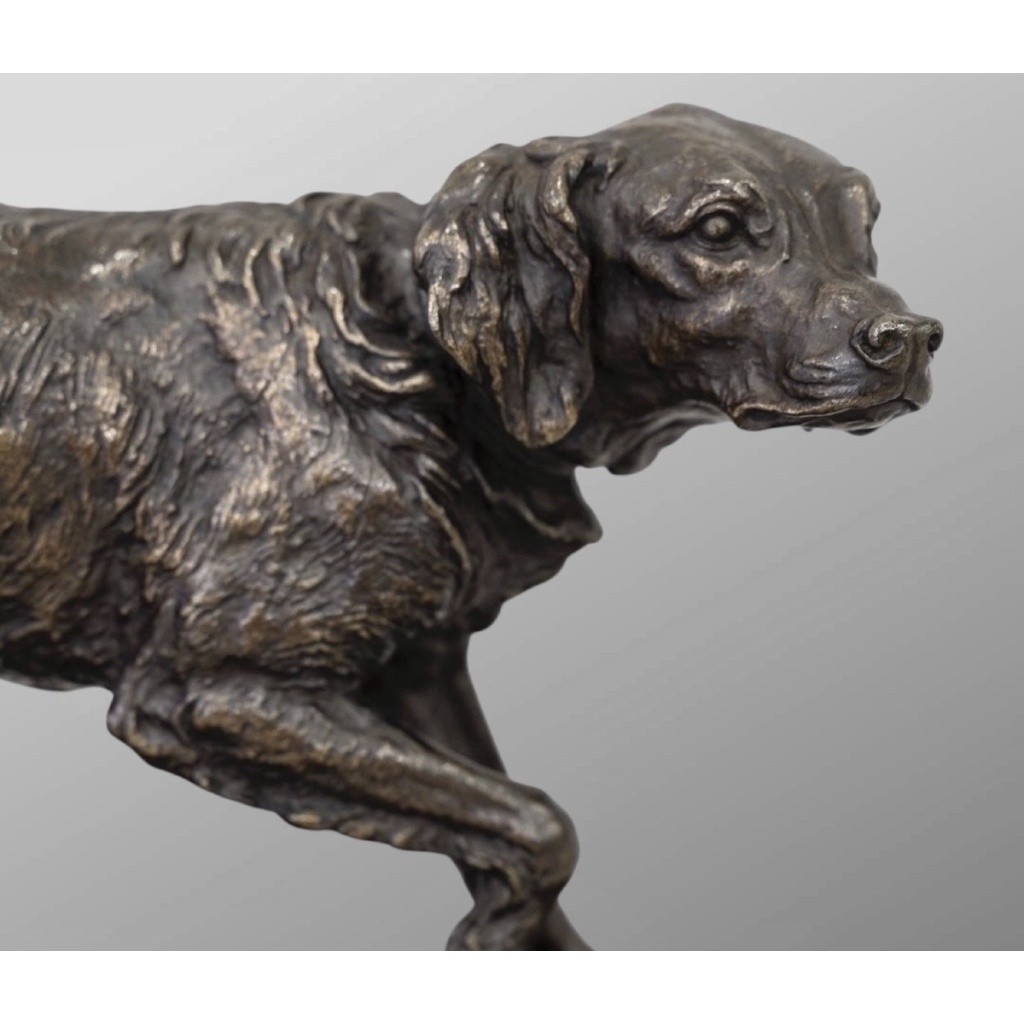 Sculpture – Chien Épagneul Français Fabio N°2 , Pierre – Jules Mêne (1810-1879) – Bronze 5