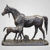 Sculpture – Jument Et Son Poulain , Christophe Fratin (1801-1864) – Bronze 13