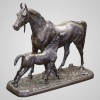 Sculpture – Jument Et Son Poulain , Christophe Fratin (1801-1864) – Bronze 14