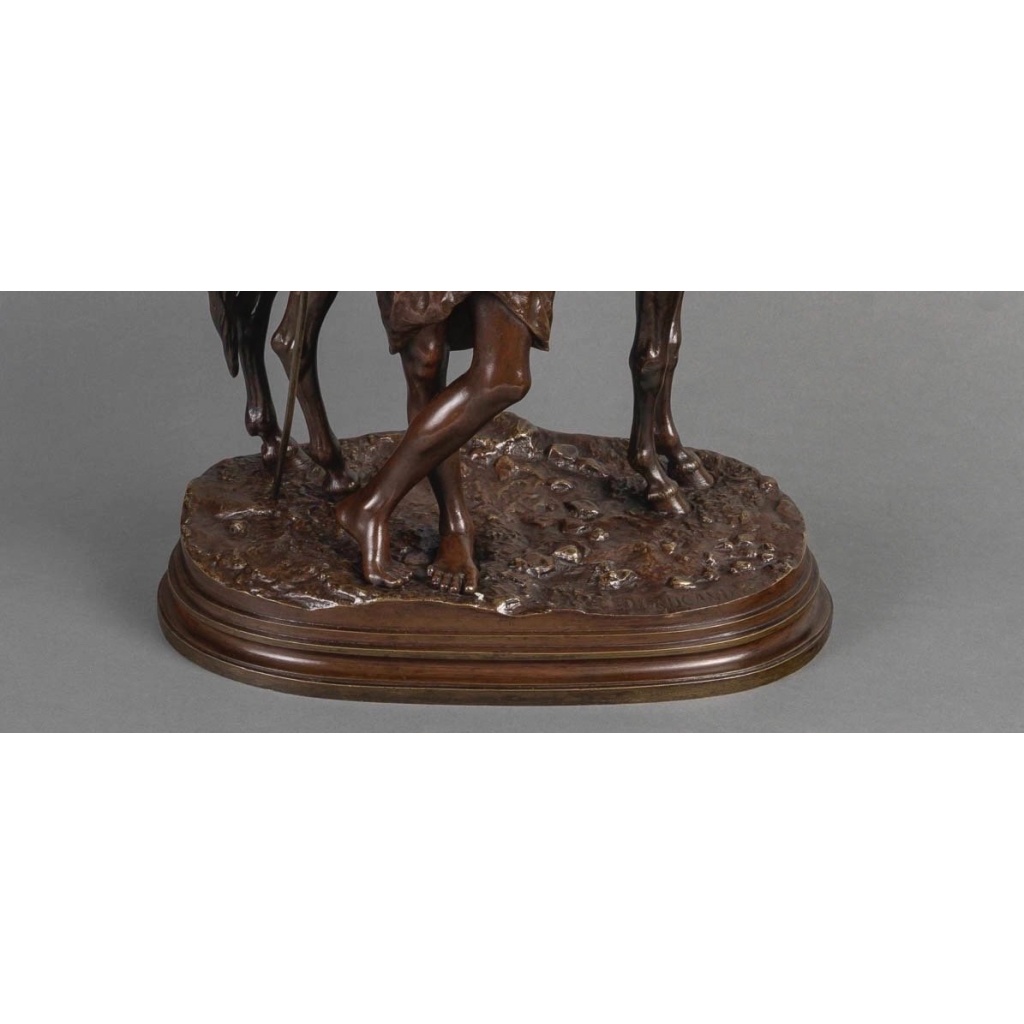 Sculpture – L’ Anier Du Caire , Alfred Dubucand (1828-1894) – Bronze 11