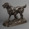 Sculpture – Chien épagneul à l’affût , Paul – Édouard Delabrièrre (1829-1912) – Bronze 18