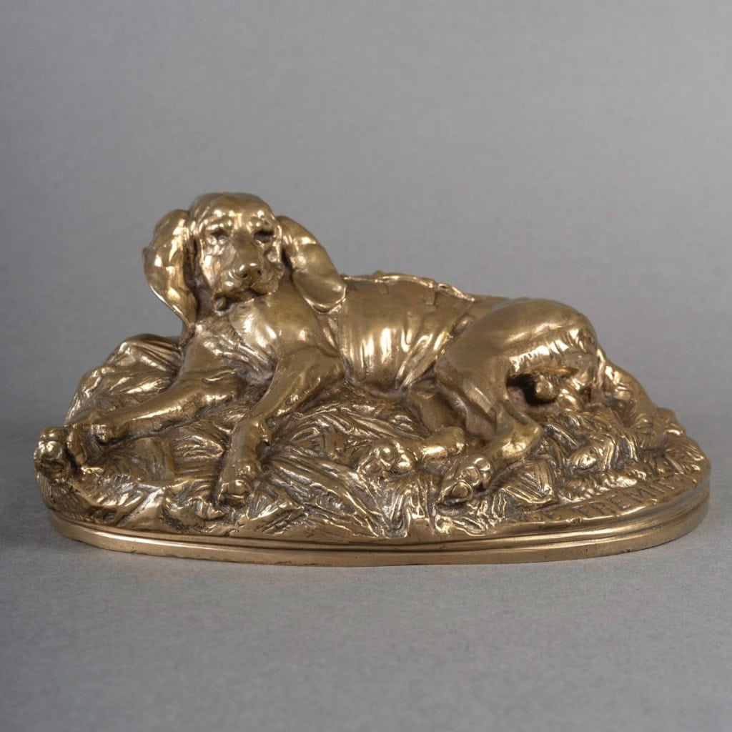 Sculpture – Chien De Meute , Emmanuel Frémiet (1824-1910) – Bronze 3