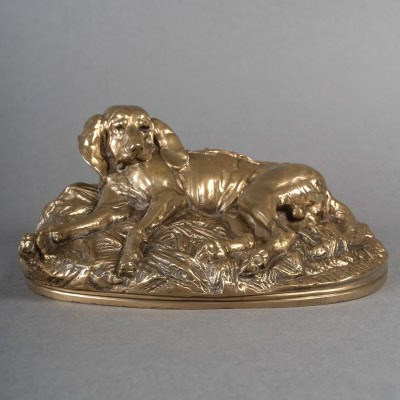 Sculpture – Chien De Meute , Emmanuel Frémiet (1824-1910) – Bronze