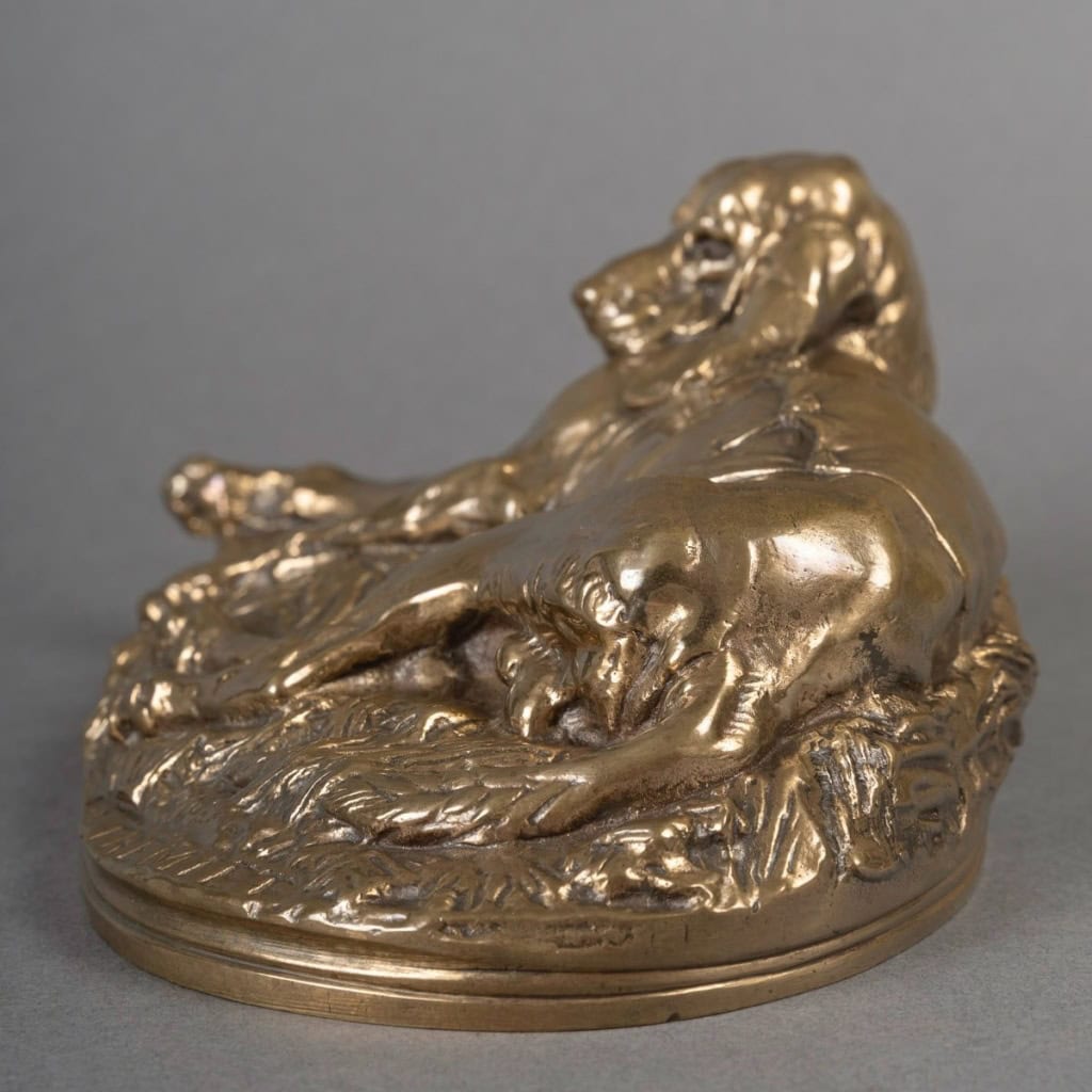 Sculpture – Chien De Meute , Emmanuel Frémiet (1824-1910) – Bronze 8
