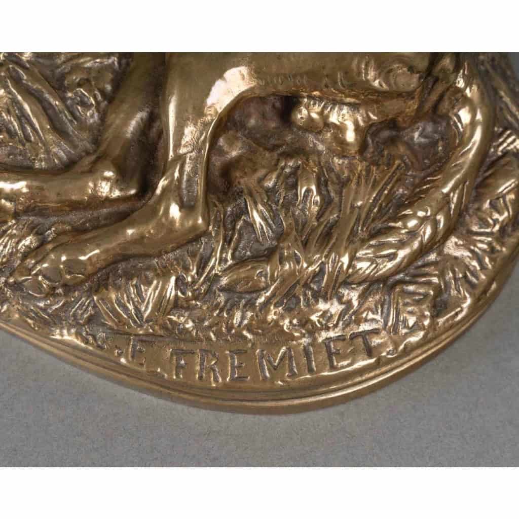 Sculpture – Chien De Meute , Emmanuel Frémiet (1824-1910) – Bronze 9