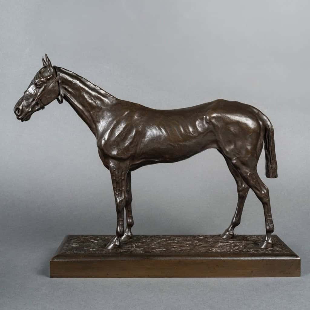 Sculpture – Cheval De Course , Henri De Vains (1851-1909) – Bronze 4