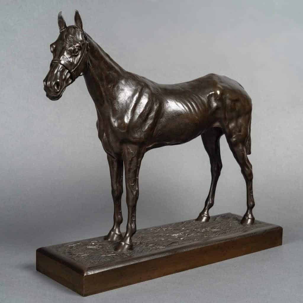Sculpture – Cheval De Course , Henri De Vains (1851-1909) – Bronze 5